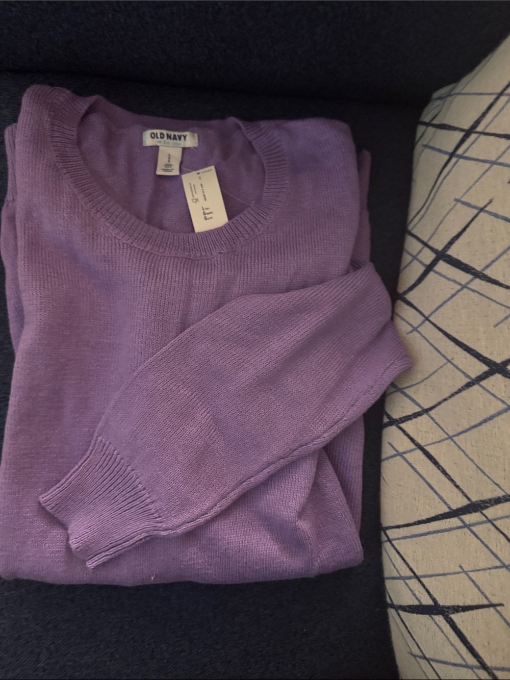 Old Navy Purple Crewneck Knit Sweater